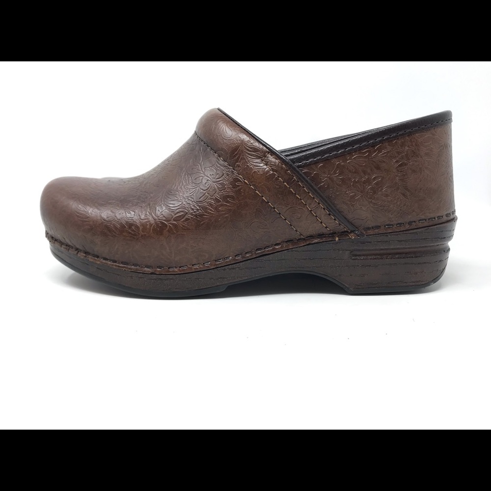 Dansko XP brown floral nurse clogs US sz 8.5-9